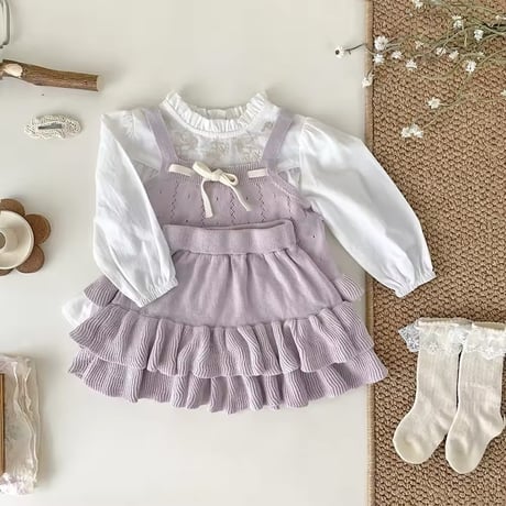 momo pastel blue×purple アイレットキャミニットセットアップ(1096)