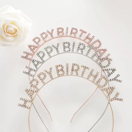 HAPPY BIRTHDAYラインストーンカチューシャ(217)