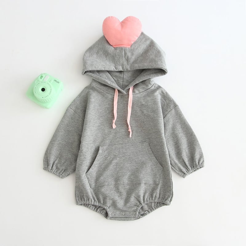 ハートヘッド立体ロンパース(864) | こどもふく moco kids