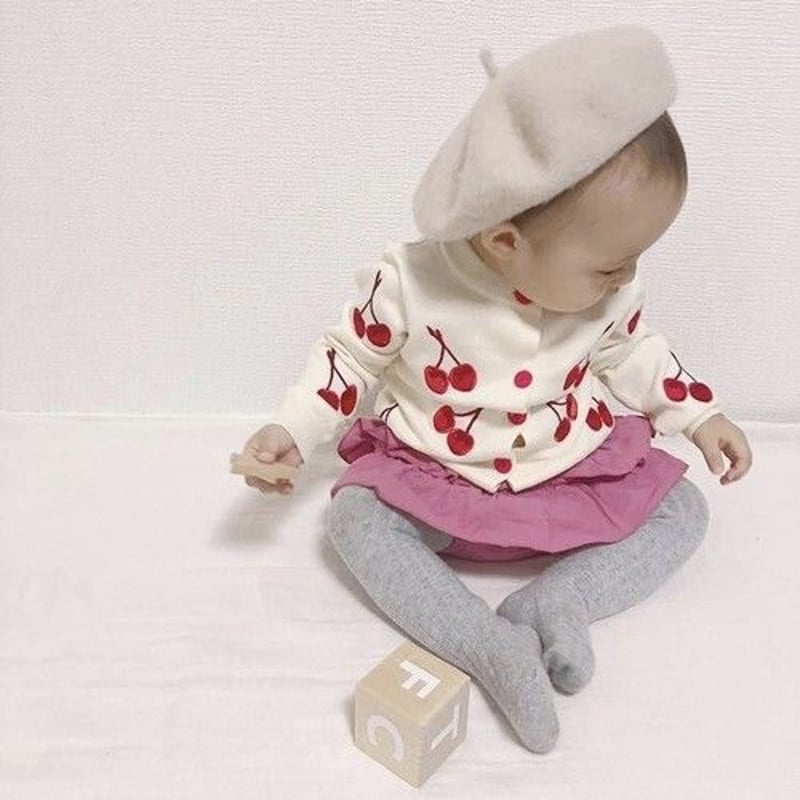 さくらんぼ刺繍カーディガン(255) | こどもふく moco kids さくらんぼ刺繍カーディガン(255) | こどもふく moco kids
