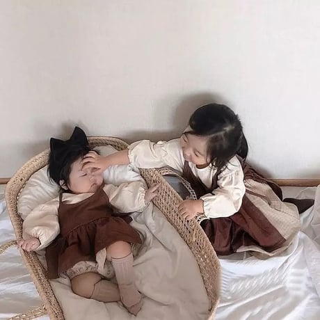 即納あり◆姉妹キャミ重ね着ロンパース or ワンピース(1215)