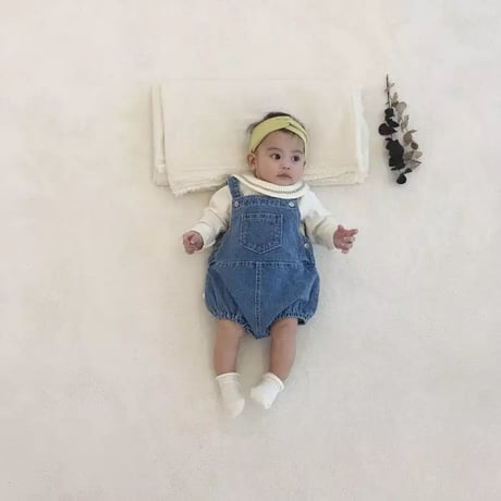 インディゴデニムショートサロペット(1052)