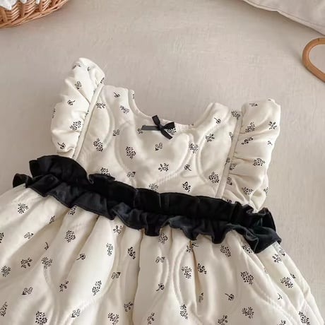 厚手ノースリーブワンピース×ブラックブラウス(1462)