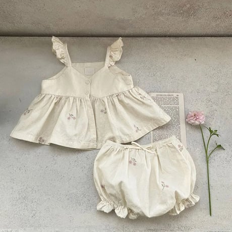 pale pink flowerキャミセットアップ(554)