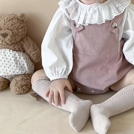 おしりうさちゃんサロペット×whiteブラウス(3179)