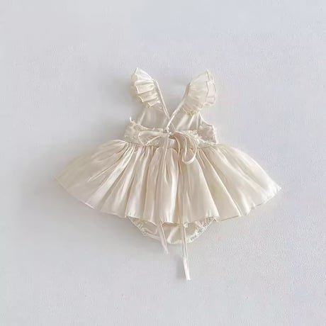2color 3Dフラワーキャミロンパースドレス(2315)