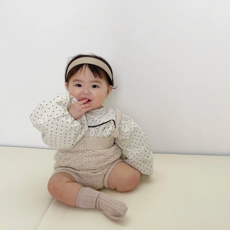 即納【bebeholic】dot blouse (be13)