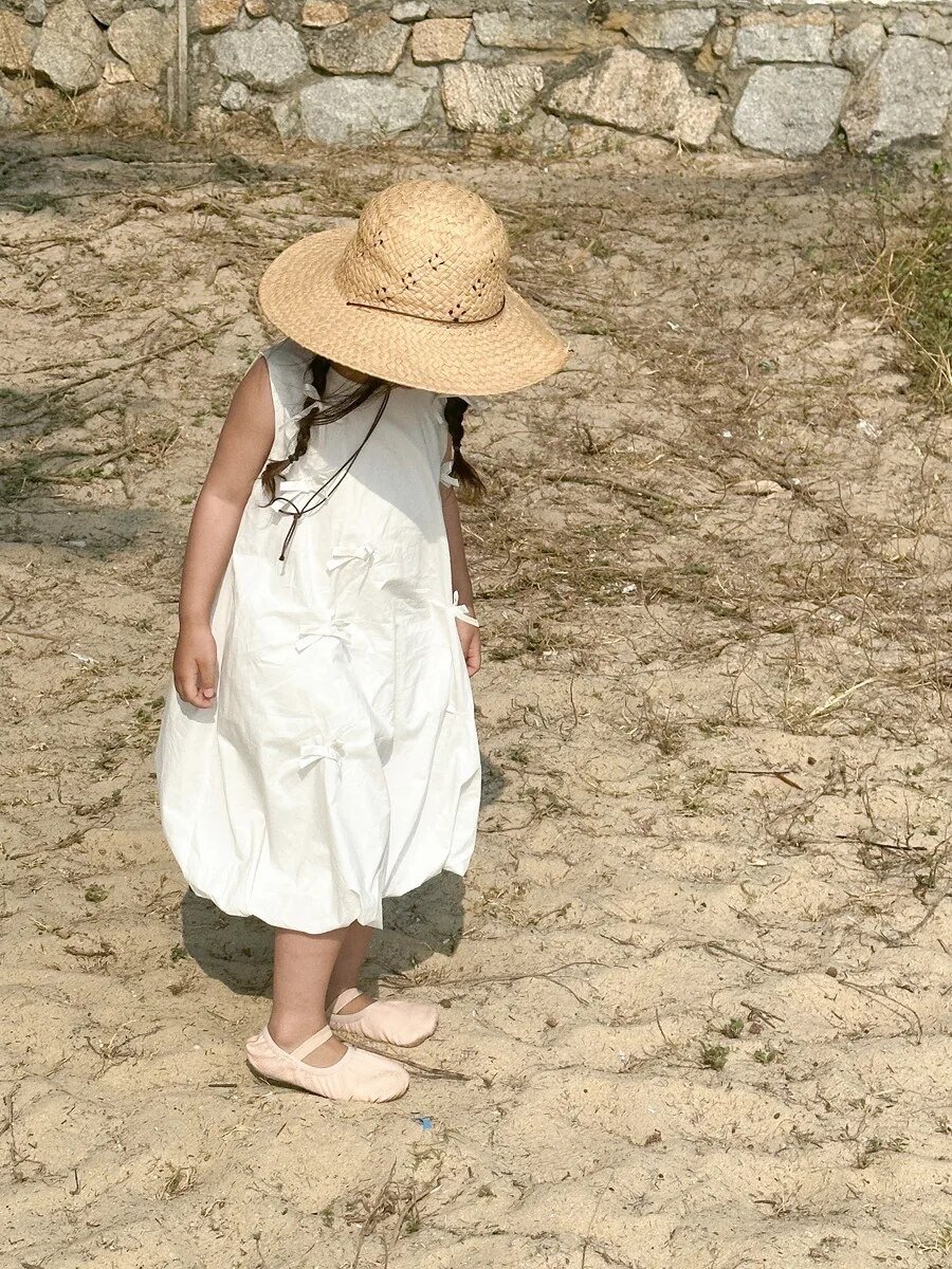 Reneルネ TISSUE社 シルク混 リボン ノースリーブバルーンワンピース セール】 ノースリーブバルーンワンピース （ワンピース