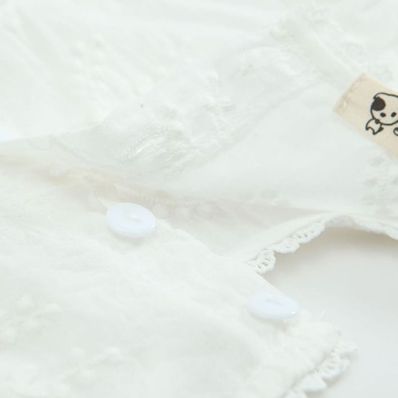 半袖ホワイトエンブロイダリーロンパース(612) | こどもふく moco kids