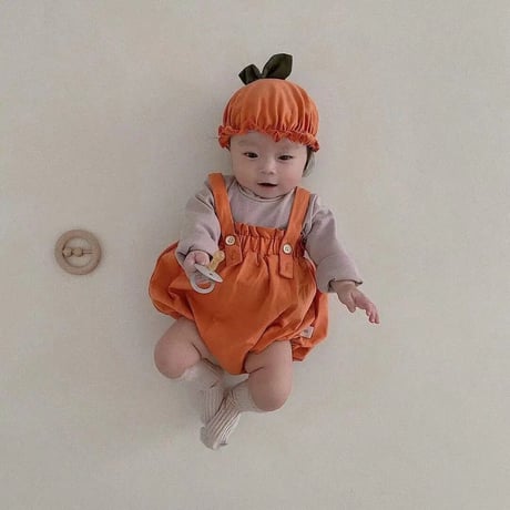 Halloweenパンプキンロンパース(3180)