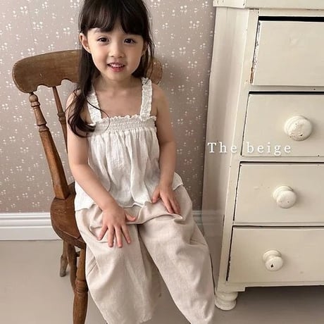 即納【The Beige】smoke sleeveless blouse(2763)
