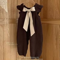 jennybebeバックリボンコーデュロイオーバーオール×タートルネックブラウス(770)
