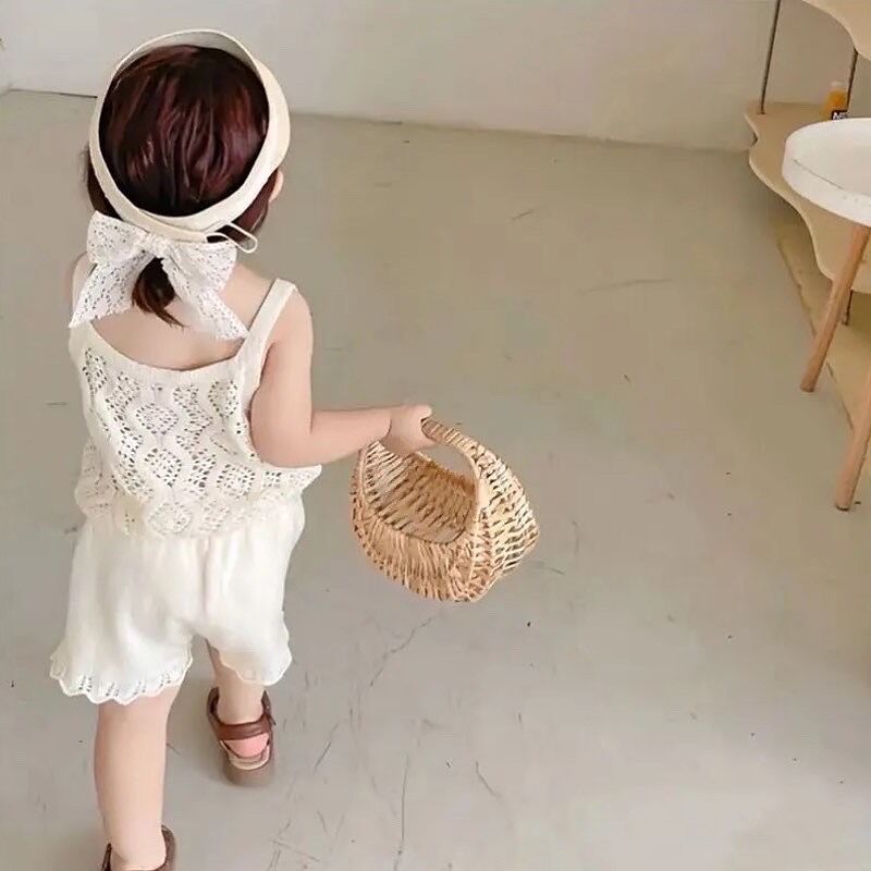 クロシェ編みキャミサマーニットセットアップ(3078) | こどもふく moco