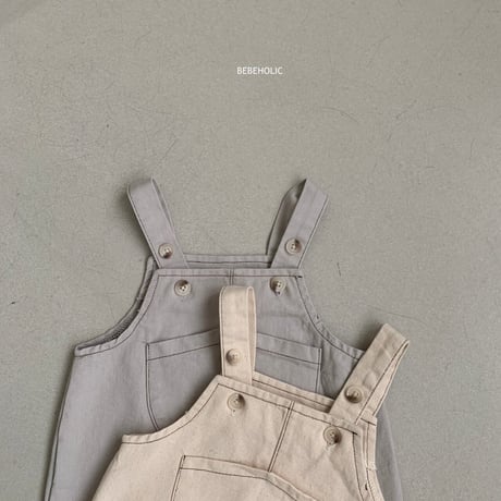即納【bebeholic】Chino Suspender  salopette (be34)
