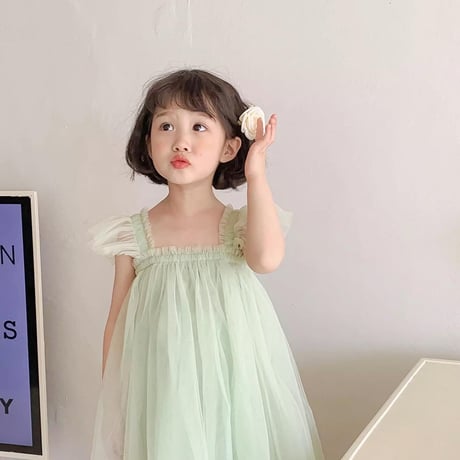 6color 肩チュールチュチュドレス(2345)