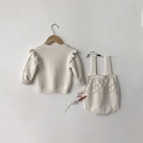 スプリングニットダイヤつぼみカーディガンorサロペット(2492)