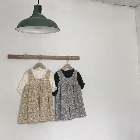 コーデュロイクローバーバックボタンノースリーブワンピース(1105)