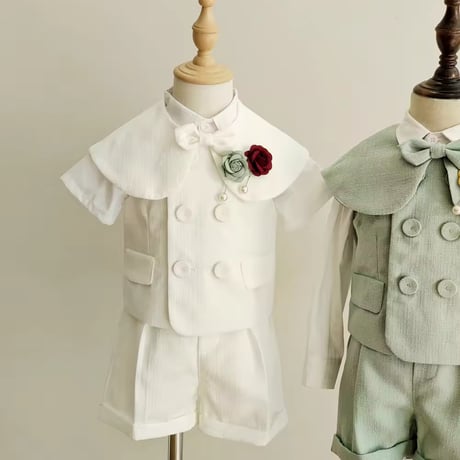 mint/white ベストフォーマルスーツ(987)