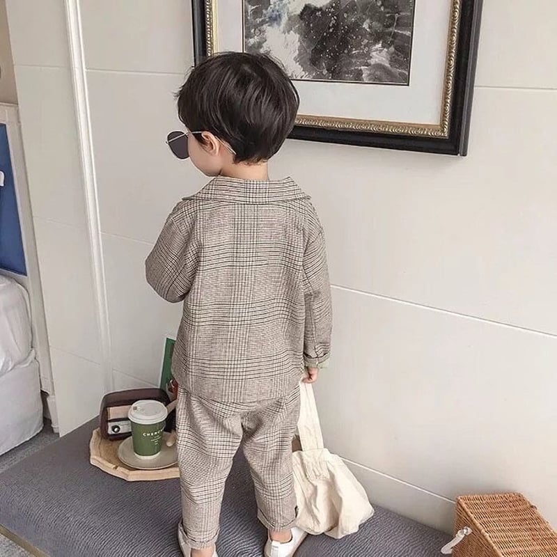 kids グレンチェックフォーマルジャケットセットアップ(223 kids グレンチェックフォーマルジャケットセットアップ(223