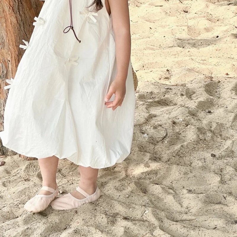 Reneルネ TISSUE社 シルク混 リボン ノースリーブバルーンワンピース Reneルネ TISSUE社 シルク混 リボン ノースリーブバルーンワンピース