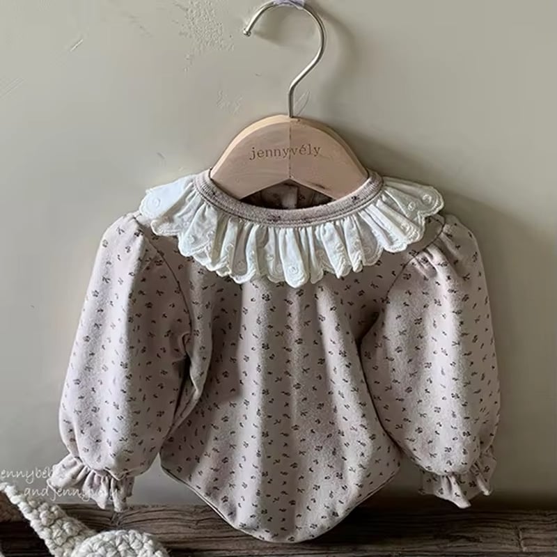 jennybebe 姉妹お揃いコットンフリルレース小花柄トップスor jennybebe 姉妹お揃いコットンフリルレース小花柄トップスor