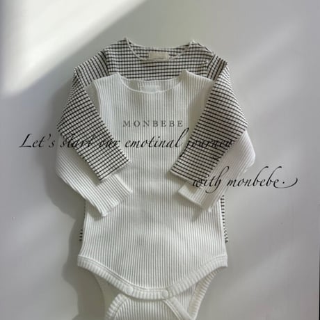 即納【monbebe】2pac gift rompers (mo18)