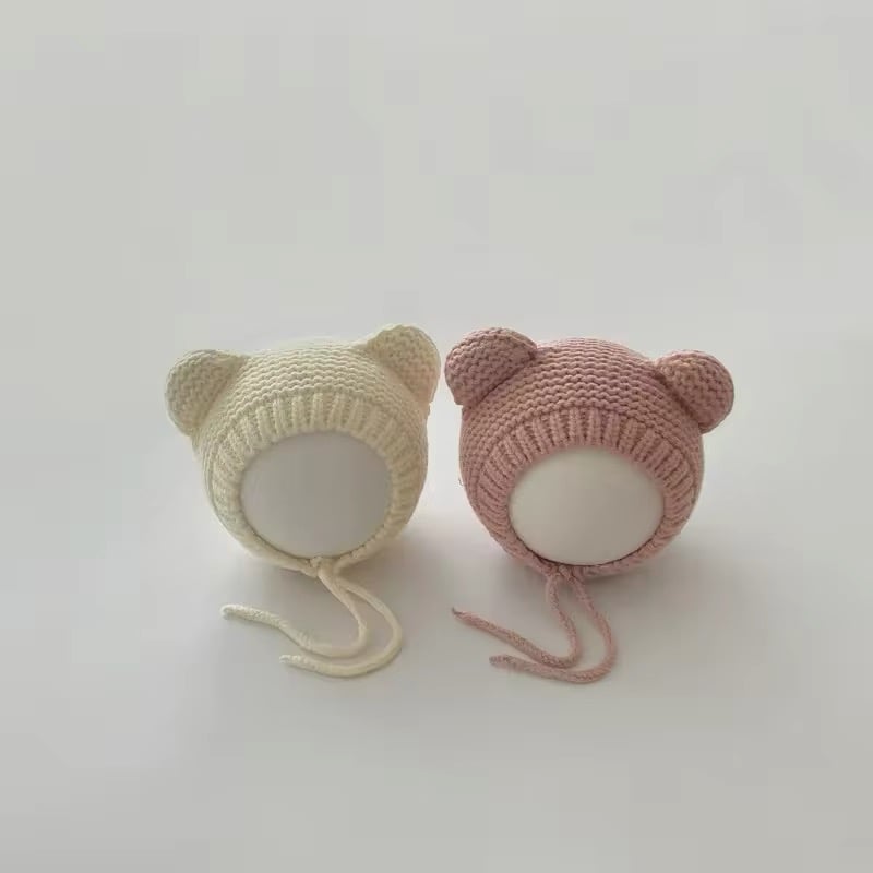 8color くま耳かぎ針編みニットボンネット(708) | こどもふく🧸mocokids