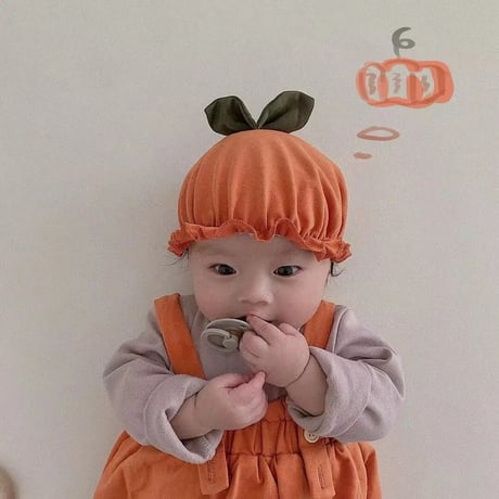 Halloweenパンプキンロンパース(3180)