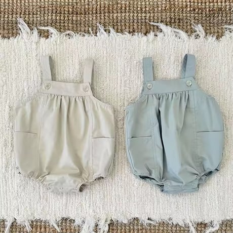 momo mint/beige ポッケサロペット(1450)