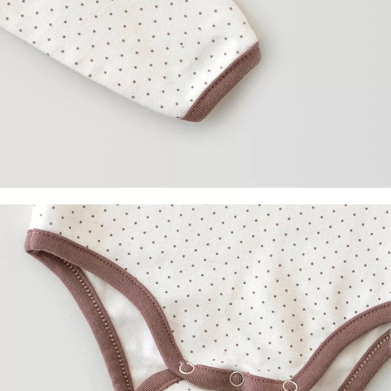 3color バニーボンネットプチドットロンパース(1800) | こども