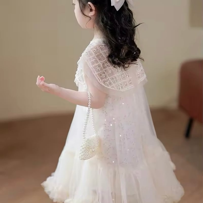 kids スクエアネックビジュー×スパンコールドレス(370) | こども kids スクエアネックビジュー×スパンコールドレス(370) | こども