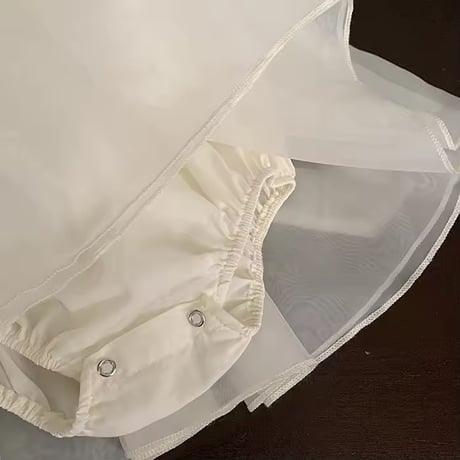 姉妹お揃いcreamローズシフォンスカートロンパースorワンピース(1583)