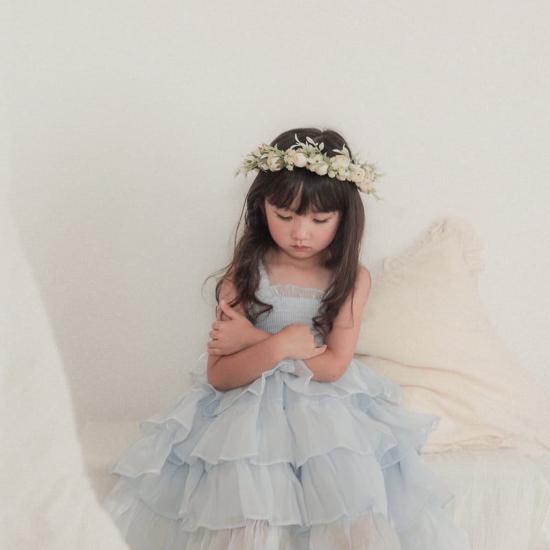 rose/whiteフラワーガーデン花冠(610) | こどもふく🧸mocokids