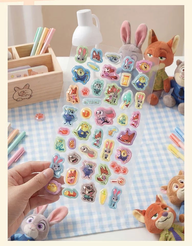 即納◇ズートピアPOPうるちゅるシール1P(1834) | こどもふく🧸mocokids
