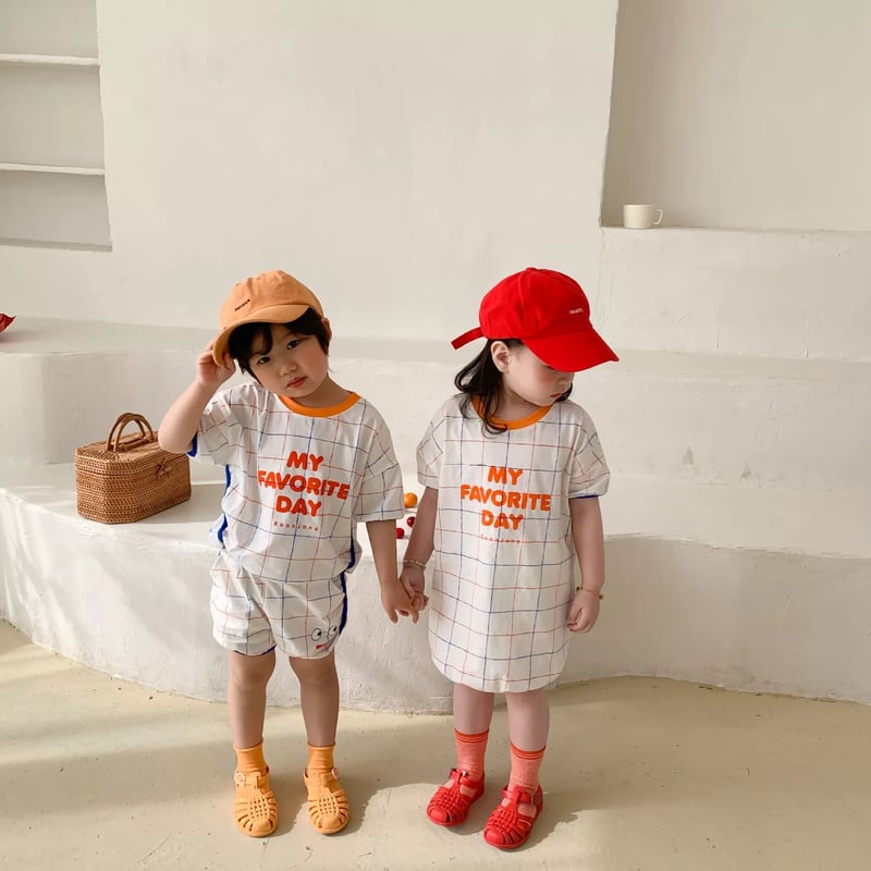 兄妹ペアPOPセットアップorワンピース(1631) | こどもふく🧸mocokids