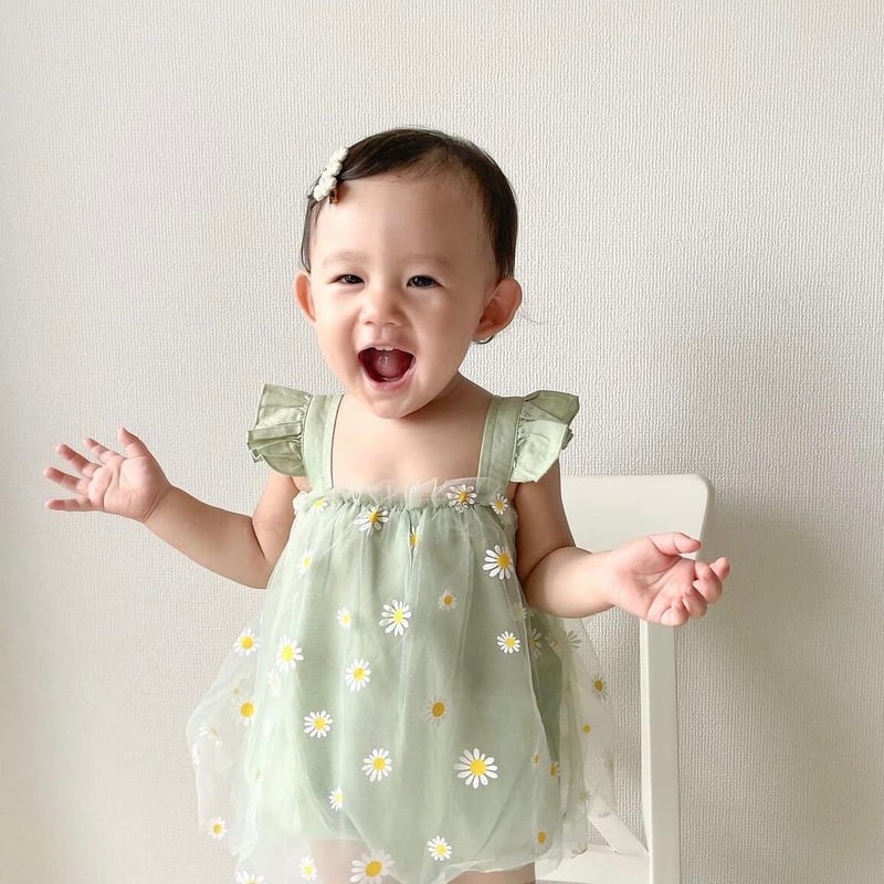 3color デイジーチュールサマーロンパース(1613) | こどもふく moco kids