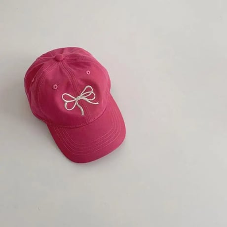 ママとお揃い 5colorリボン刺繍キャップ(581)