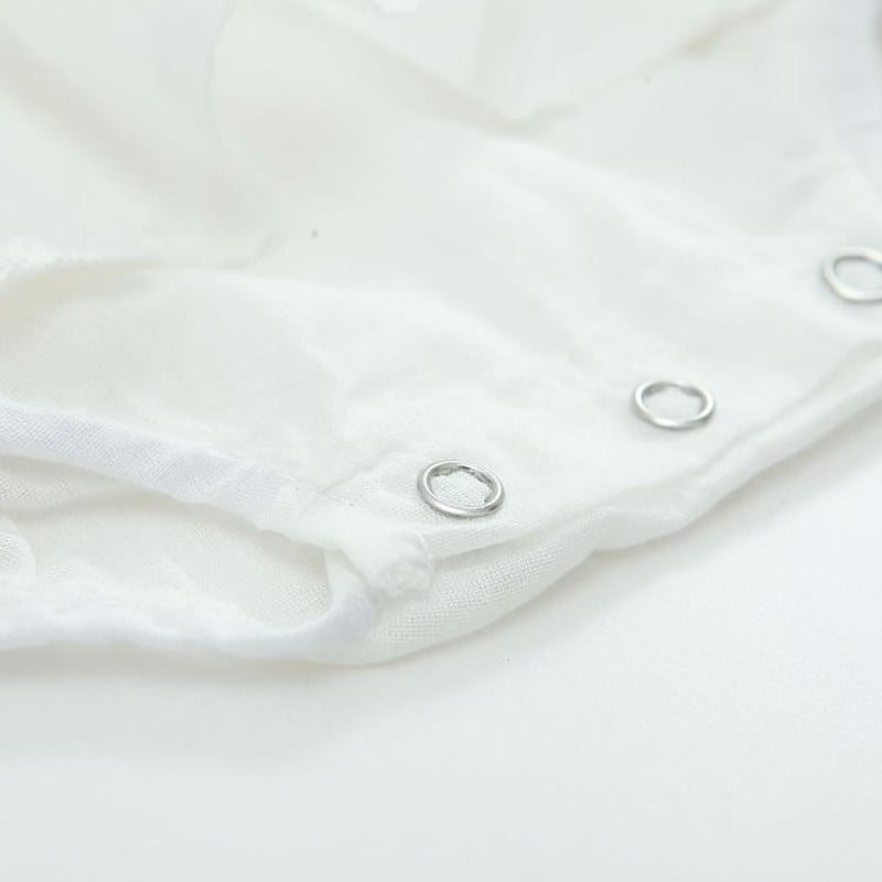 半袖ホワイトエンブロイダリーロンパース(612) | こどもふく moco kids