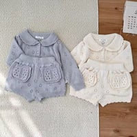momo アイレットニット丸襟セットアップ(1425)