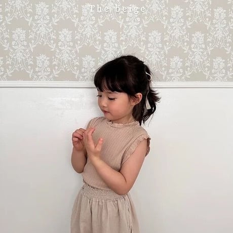 即納【The Beige】ribbed sleeveless T(2762)