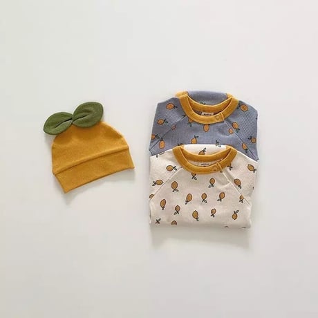 2color ヘタ帽子付きレモンロンパース(1349)