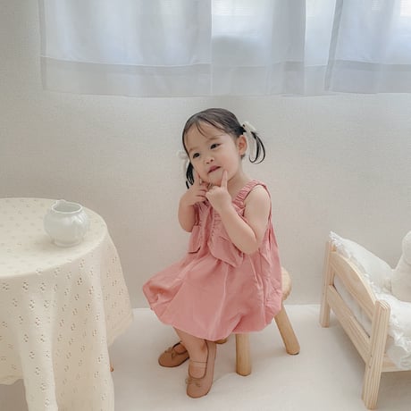 3color パステルバルーンリボンキャミワンピース(571)