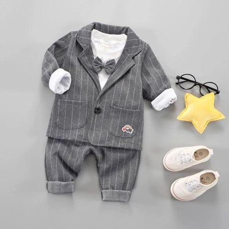 厚手ストライプフォーマルスーツセット(758)