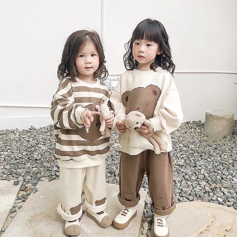 くまコーデプリントトレーナーorパンツ(2314) | こどもふく🧸mocokids