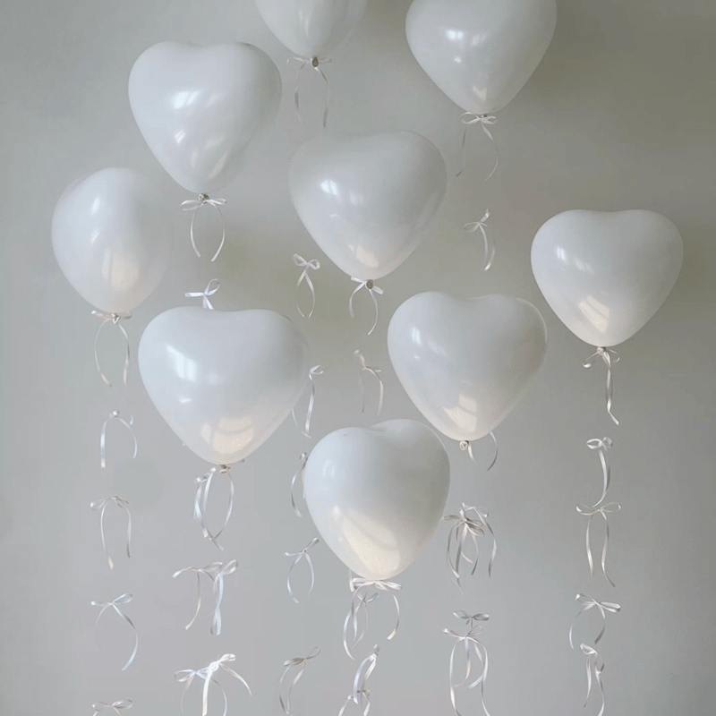 whiteハート風船12コset(1417) | こどもふく🧸mocokids