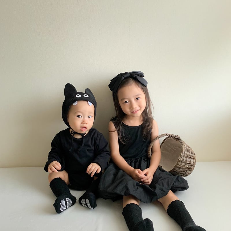 lovery shamokoさん　コウモリぷくウサギ　ハロウィン Halloweenコウモリロンパース(1946) | こどもふく moco kids