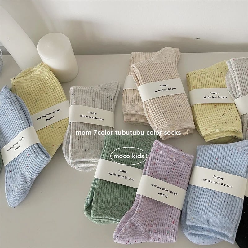 mama 7colorつぶつぶカラーソックス(2713) | こどもふく🧸mocokids