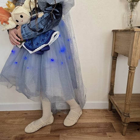 kids winter雪の結晶ベロアライトアップドレス(753)