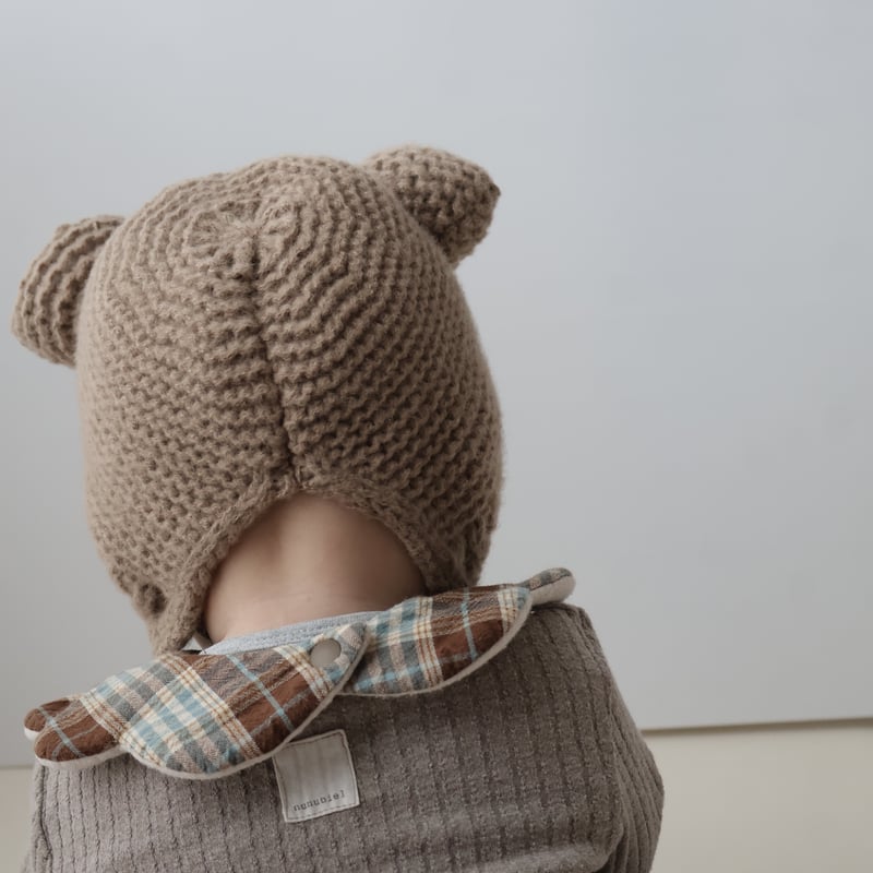 8color くま耳かぎ針編みニットボンネット(708) | こどもふく🧸mocokids