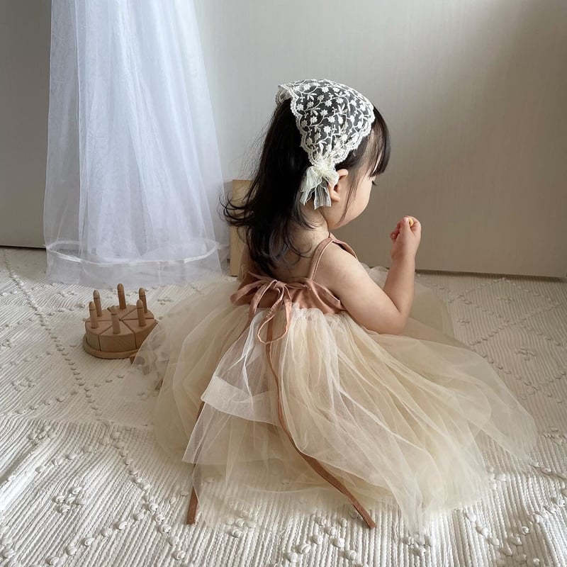 くすみカラーキャミリボンチュチュドレス(245) | こどもふく moco kids